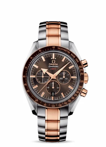 Omega Speedmaster Broad Arrow 1957 Stainless Steel / Red Gold / Brown / Bracelet 321.90.42.50.13.001 (32190425013001)